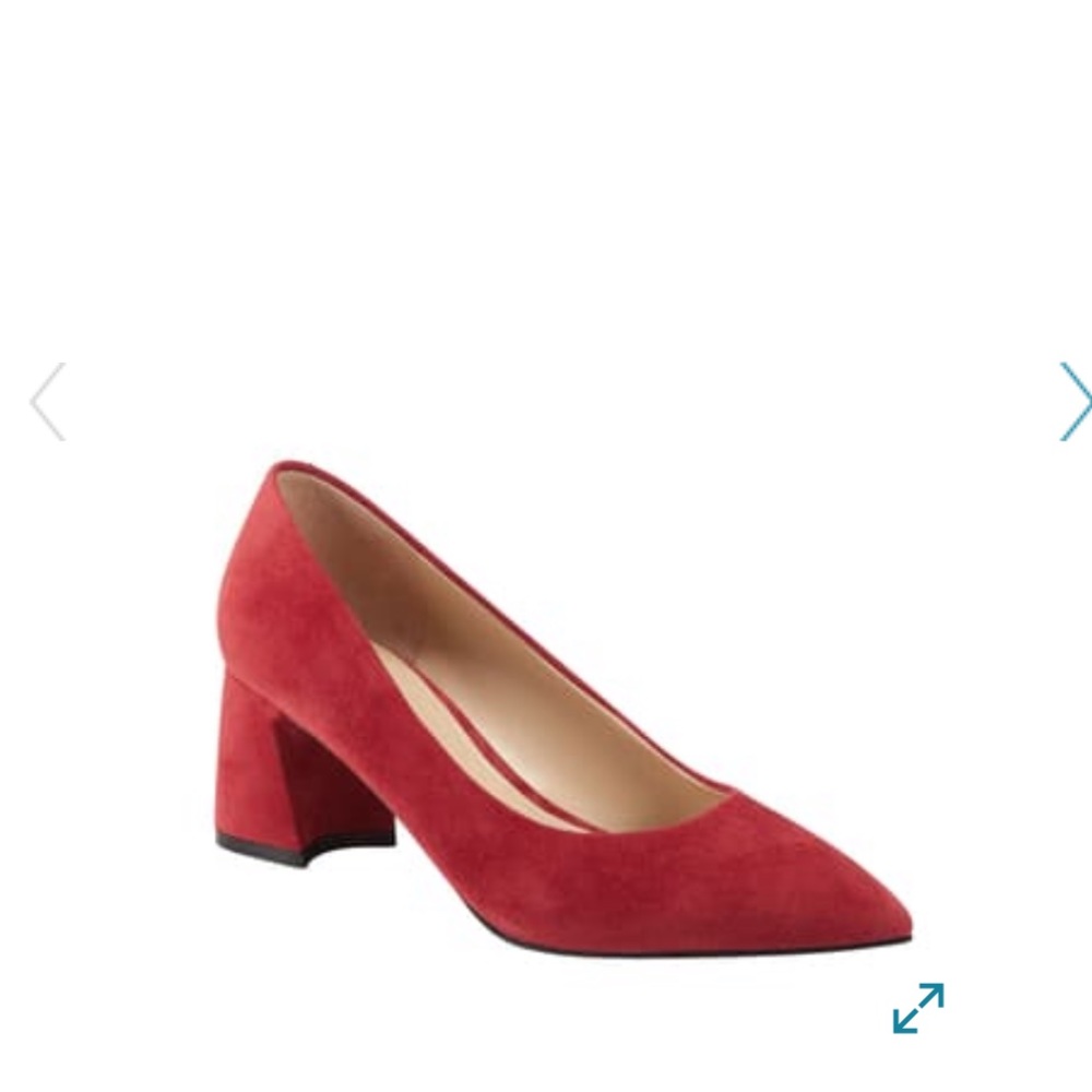 NWT Marc Fisher Red Suede Heels